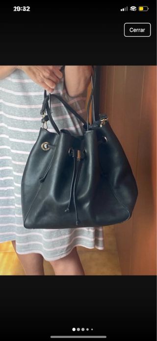 Bolso bombonera Zara negro