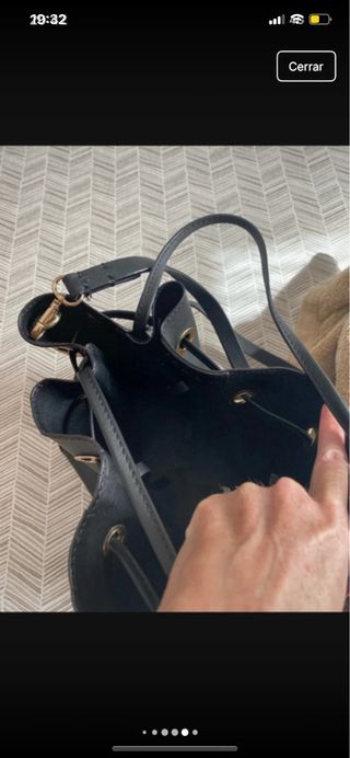Bolso bombonera Zara negro