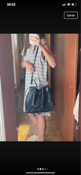 Bolso bombonera Zara negro