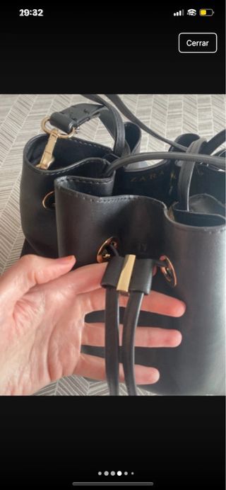 Bolso bombonera Zara negro