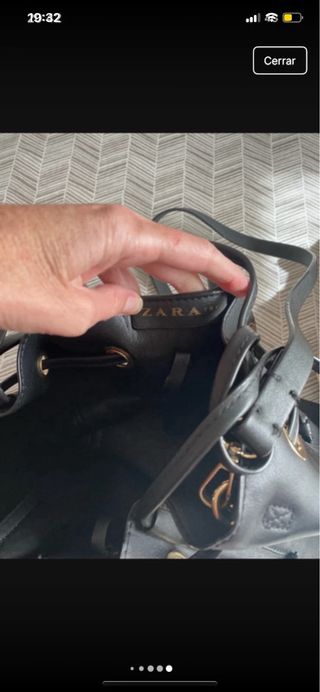 Bolso bombonera Zara negro