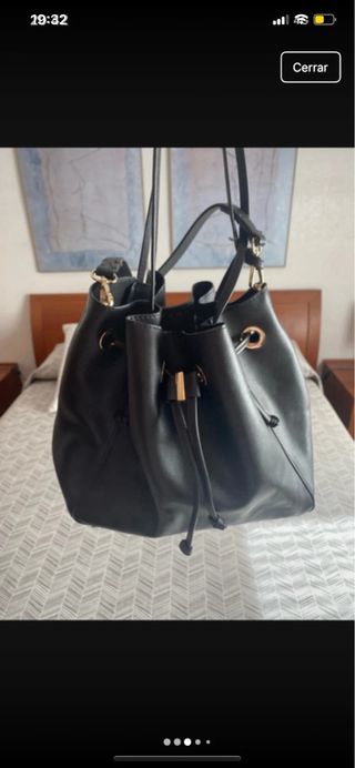 Bolso bombonera Zara negro