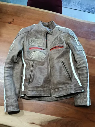Chaqueta Moto Cuero Mujer Custom Café Racer tallaS