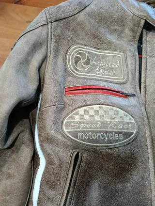 Chaqueta Moto Cuero Mujer Custom Café Racer tallaS