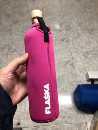 Botella Agua Vidrio TPS Flaska con Funda Neopreno