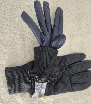 Guantes Piel Hombre ZARA