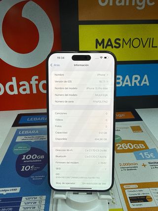 iPhone 15 Pro Max 512GB Negro/Gris