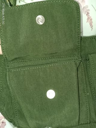 Bolso verde militar Zara