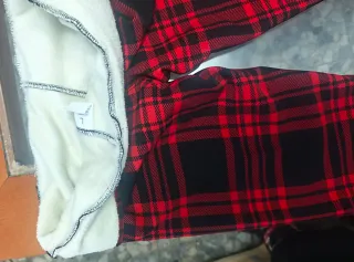 Leggings Cuadros Rojo  Invierno