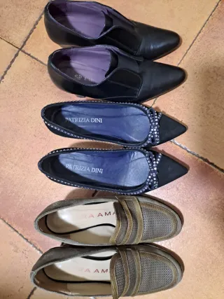 Lote 3 pares zapatos mujer usados