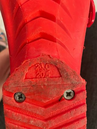 Botas de esquí rojas para niños 20.0-20.5. 32-33