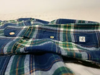 Camisa Pepe Jeans cuadros azul y verde Talla M