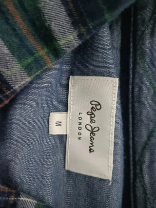 Camisa Pepe Jeans cuadros azul y verde Talla M