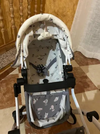 Carrito gemelar para muñecas SKY