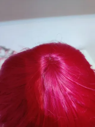 Peluca Larga Rosa Fucsia Cosplay