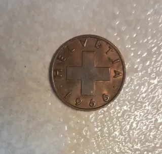 Moneda Suiza Helvetia 1966