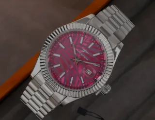 Reloj Ricecgo Cuarzo Hombre Rojo/Plateado