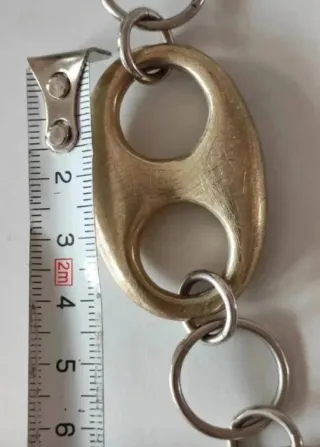 Collares Plata Ley Con Piedras Doradas