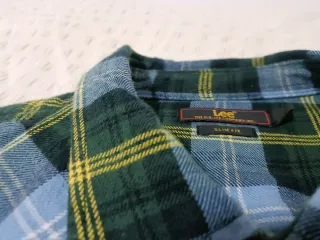 Camisa Lee cuadros azul y verde Talla M-L