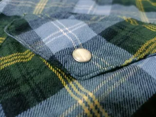 Camisa Lee cuadros azul y verde Talla M-L