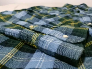 Camisa Lee cuadros azul y verde Talla M-L