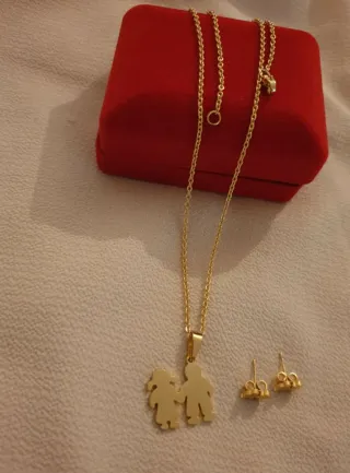 Conjunto Niños Chapado Oro Resistente Agua Nuevo