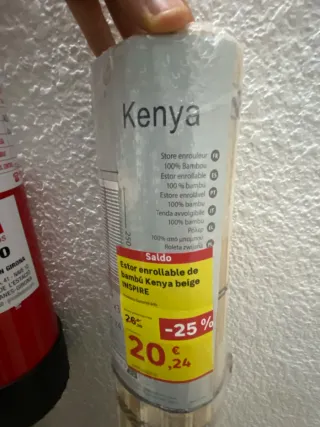 Tenda a rullo 100% bambù 120x250cm