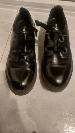 Mocasines negros Bershka Talla 37