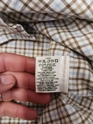 Camisa Gant Hombre Manga Larga Algodón Talla L