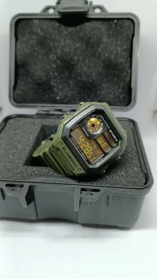 Reloj Deportivo SYNBKE Militar Digital Verde negro