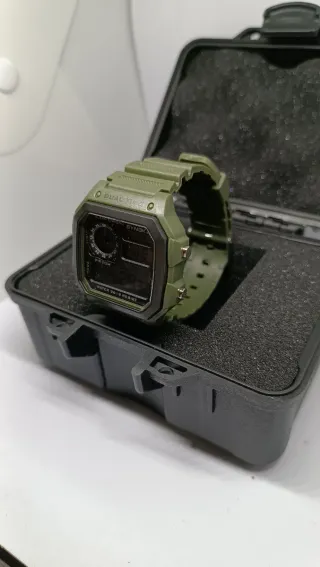 Reloj Deportivo SYNBKE Militar Digital Verde negro