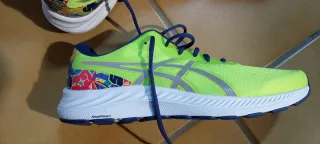 Zapatillas ASICS Correr Talla 46 Azul/Verde