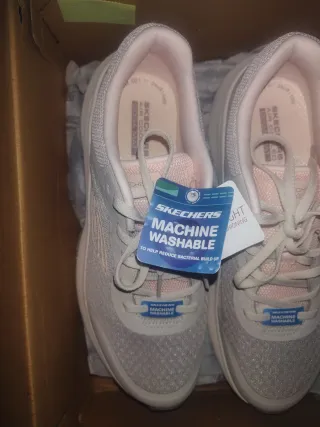 Zapatillas Skechers Mujer Talla 40 Gris/Rosa