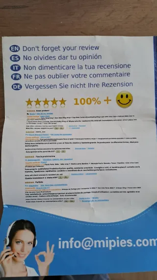 Fascia portabebè Mipies