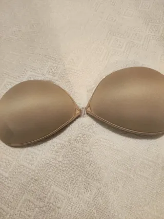 Sujetador sin tirantes beige