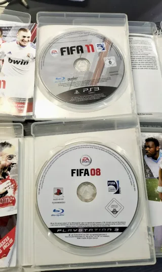 Lote 5 Videojuegos FIFA PS3 (08, 09, 10, 11, 13)