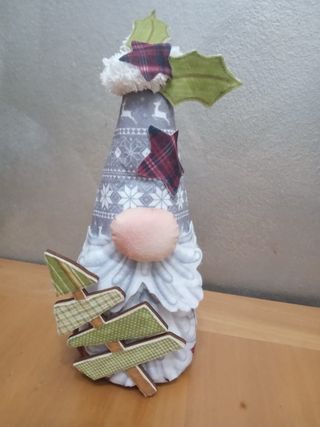 Gnomo Fuori Porta Tessuto e Legno