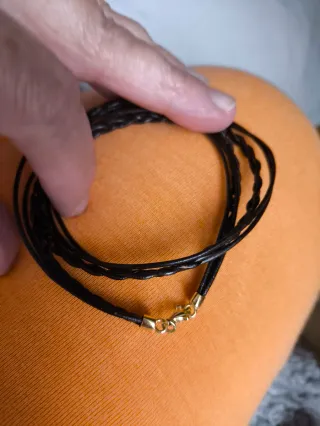 Pulsera TOUS original cuero marrón y oro