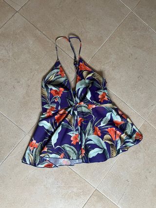 Blusa floral Mango Talla S