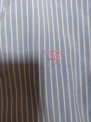 Camisa Francisco Pavon Rayas Azul y Rosa Talla M