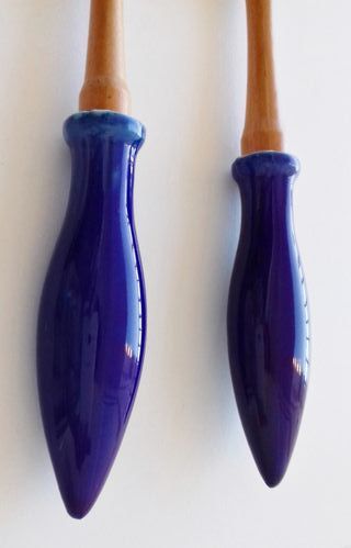 Set cubiertos Servir Vintage Madera y Cerámica