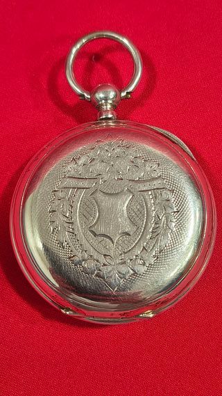Reloj de bolsillo esfera plata 1880 a 1910
