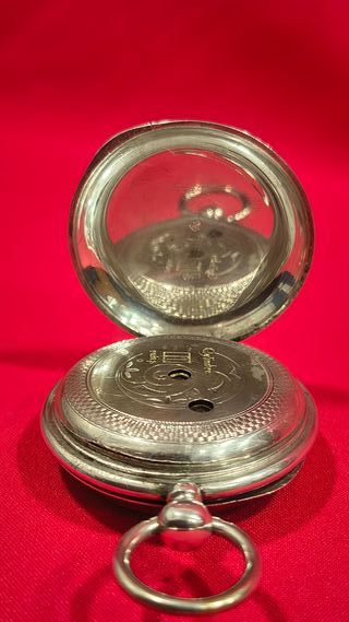 Reloj de bolsillo esfera plata 1880 a 1910