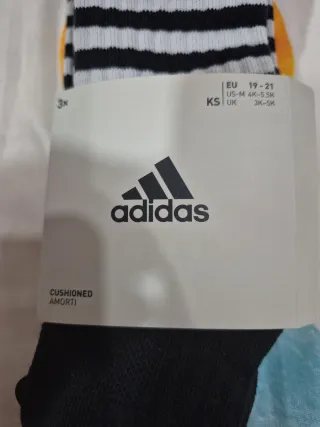 Calcetines Adidas Niños 3 Rayas Talla KS EU: 19-21