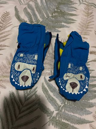 Manoplas Nieve Oso Azul 3-4 Años. wed’ze decathlon