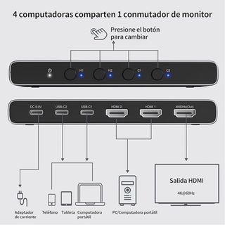 NUEVO! Switch HDMI 4K 4 Entradas 1 Salida