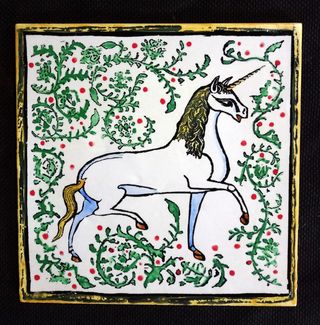 Azulejo Unicornio Medieval