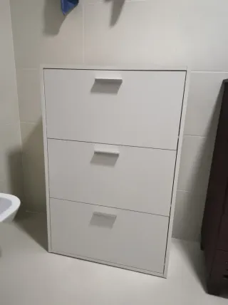 Zapatero Blanco 3 Puertas