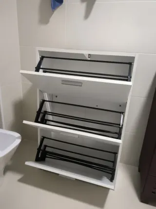 Zapatero Blanco 3 Puertas