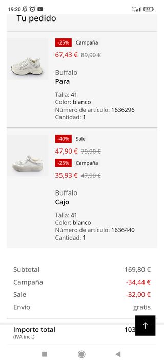 Zapatillas Buffalo Plataforma Mujer Talla 40